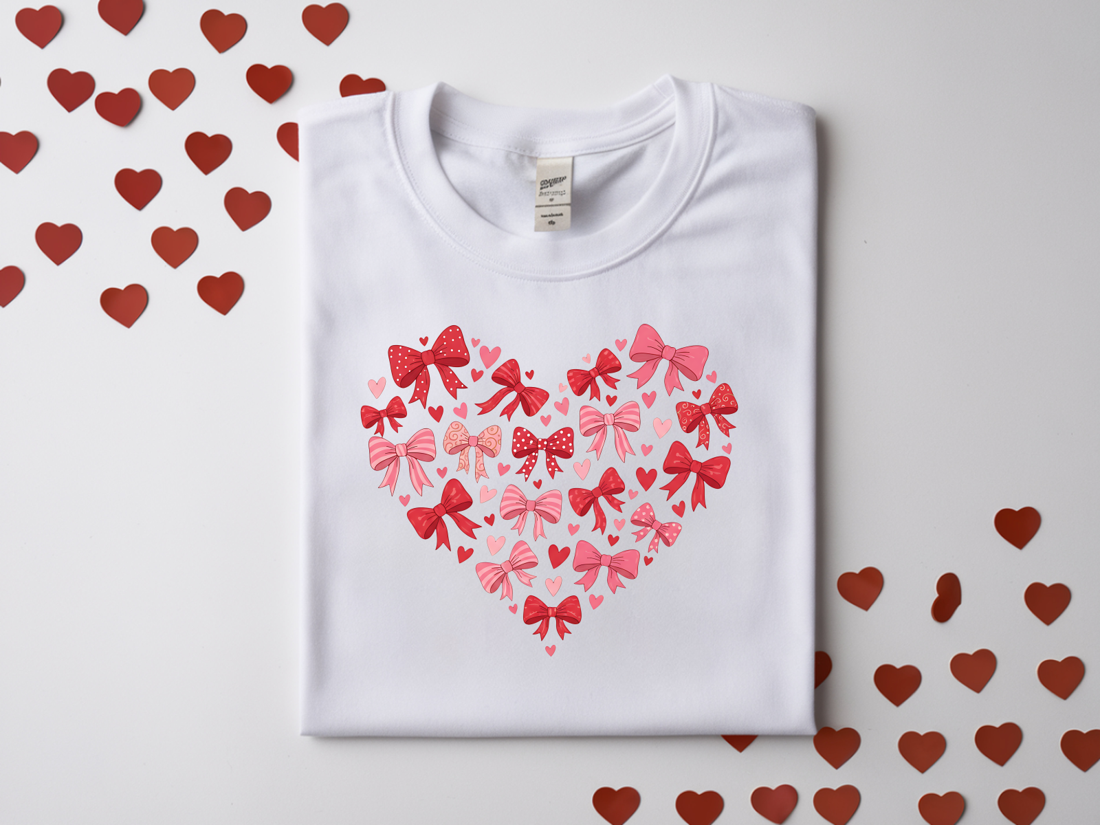 Bows Mandala Heart T-Shirt