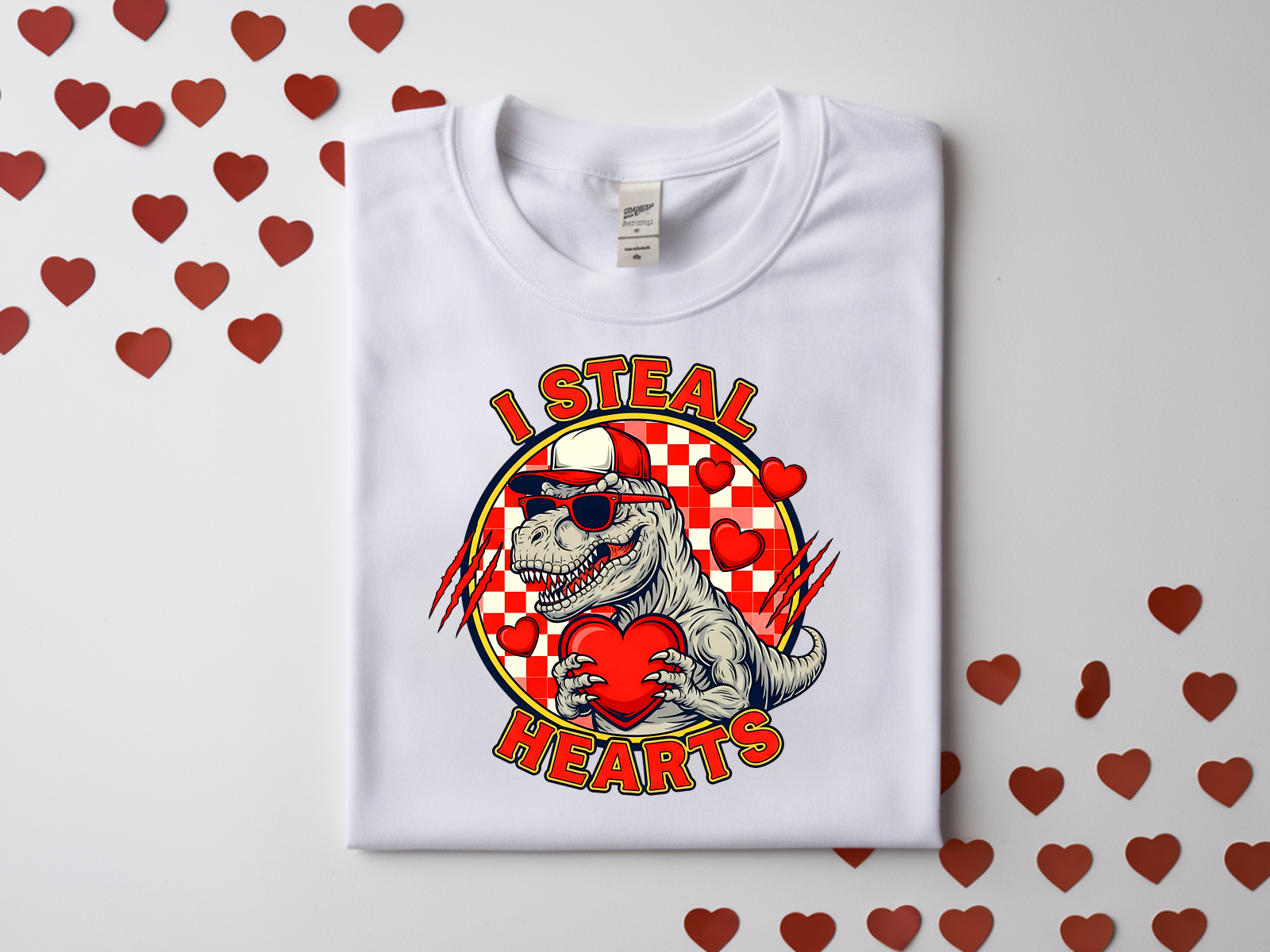 I Steal Hearts T-Rex T-Shirt