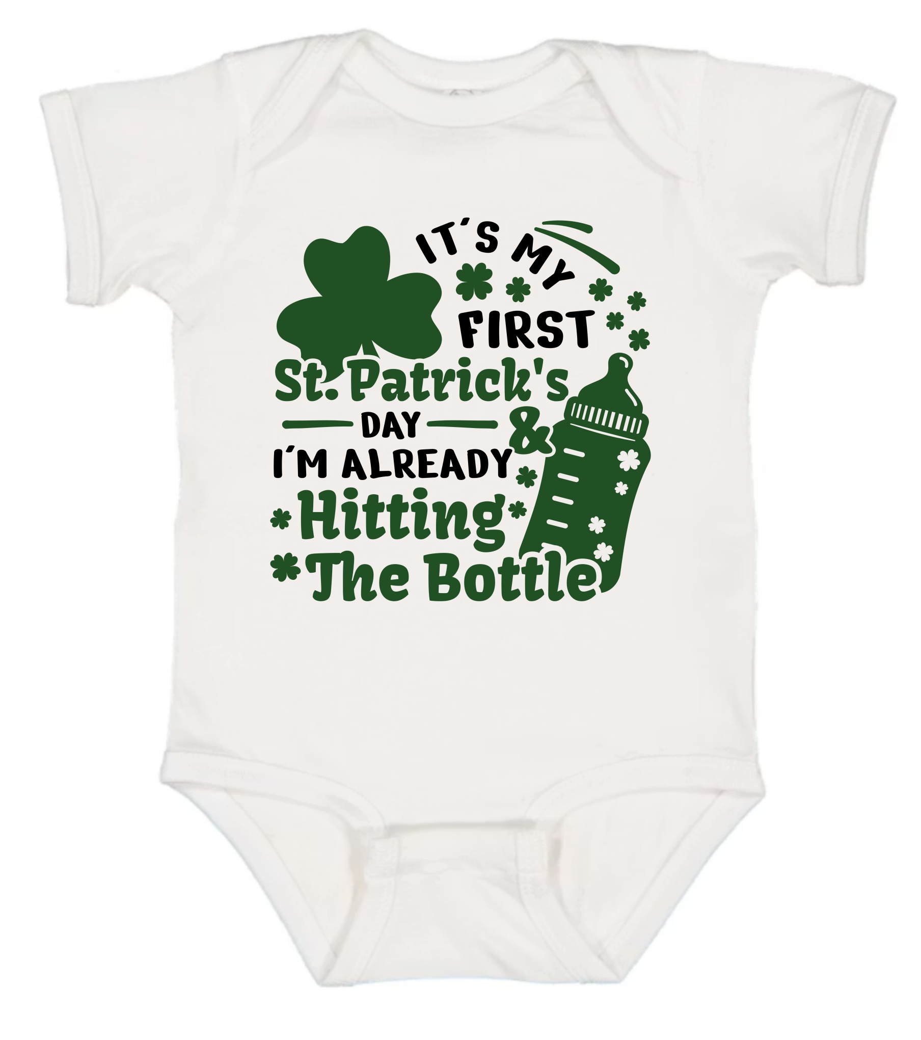 My First St Patrick's Day White Onesie
