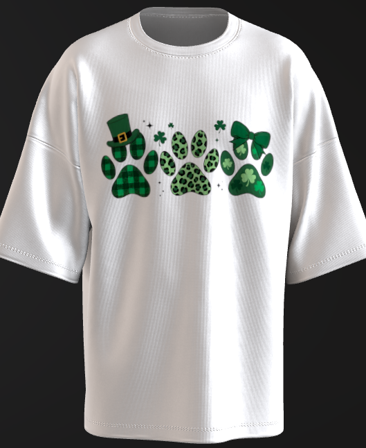 Irish Themed Paw Print T-Shirt