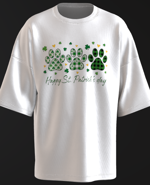 Irish Themed Paw Print T-Shirt
