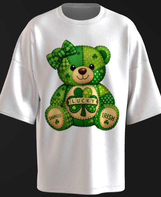 Irish Patchwork Quilt Teddy Bear T-Shirt