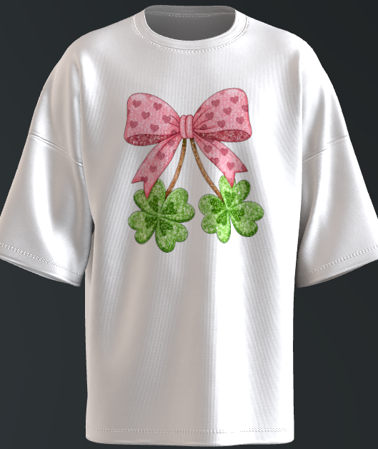 Lucky Charm Bow Clover T-Shirt
