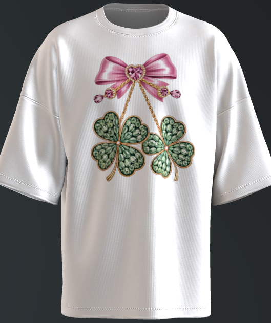 Lucky Charm Bow Clover T-Shirt
