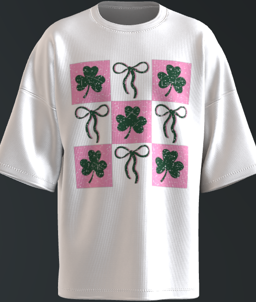 Lucky Charm Bow Clover T-Shirt
