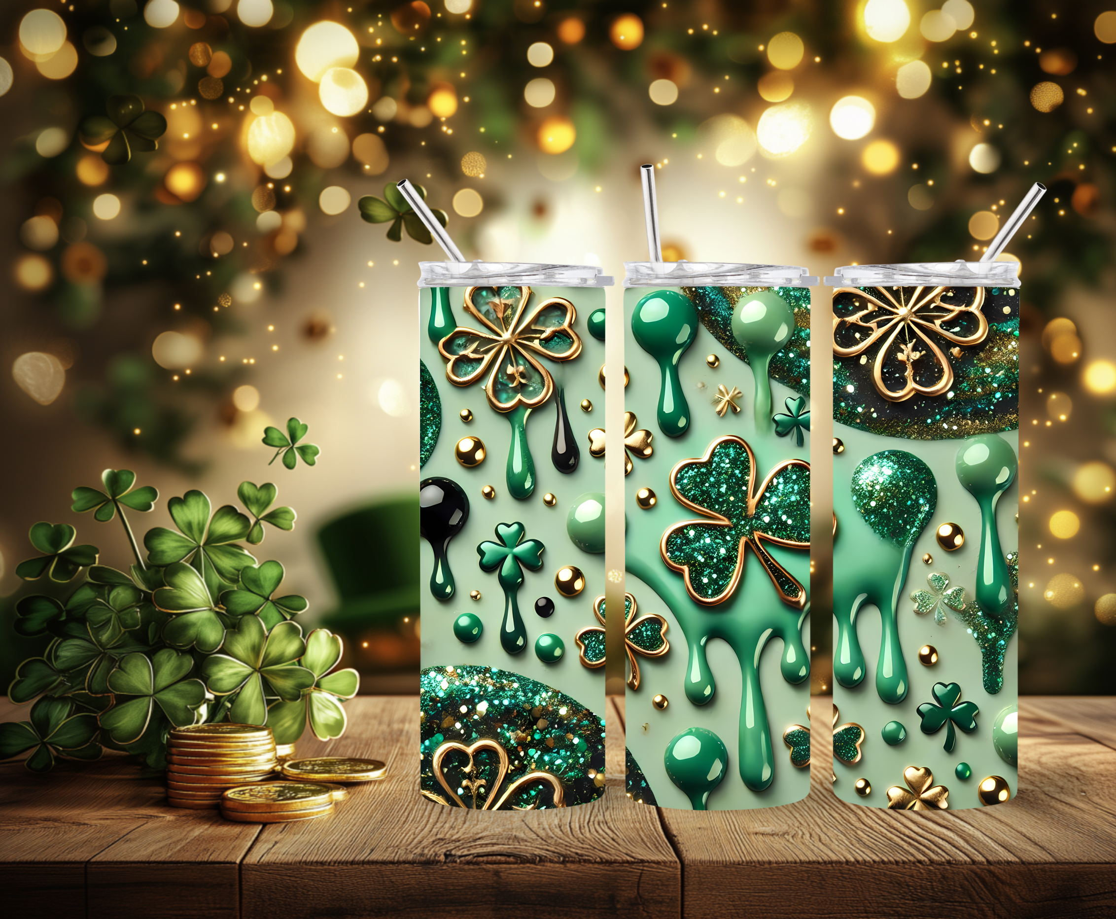 Shamrock Drip Tumbler