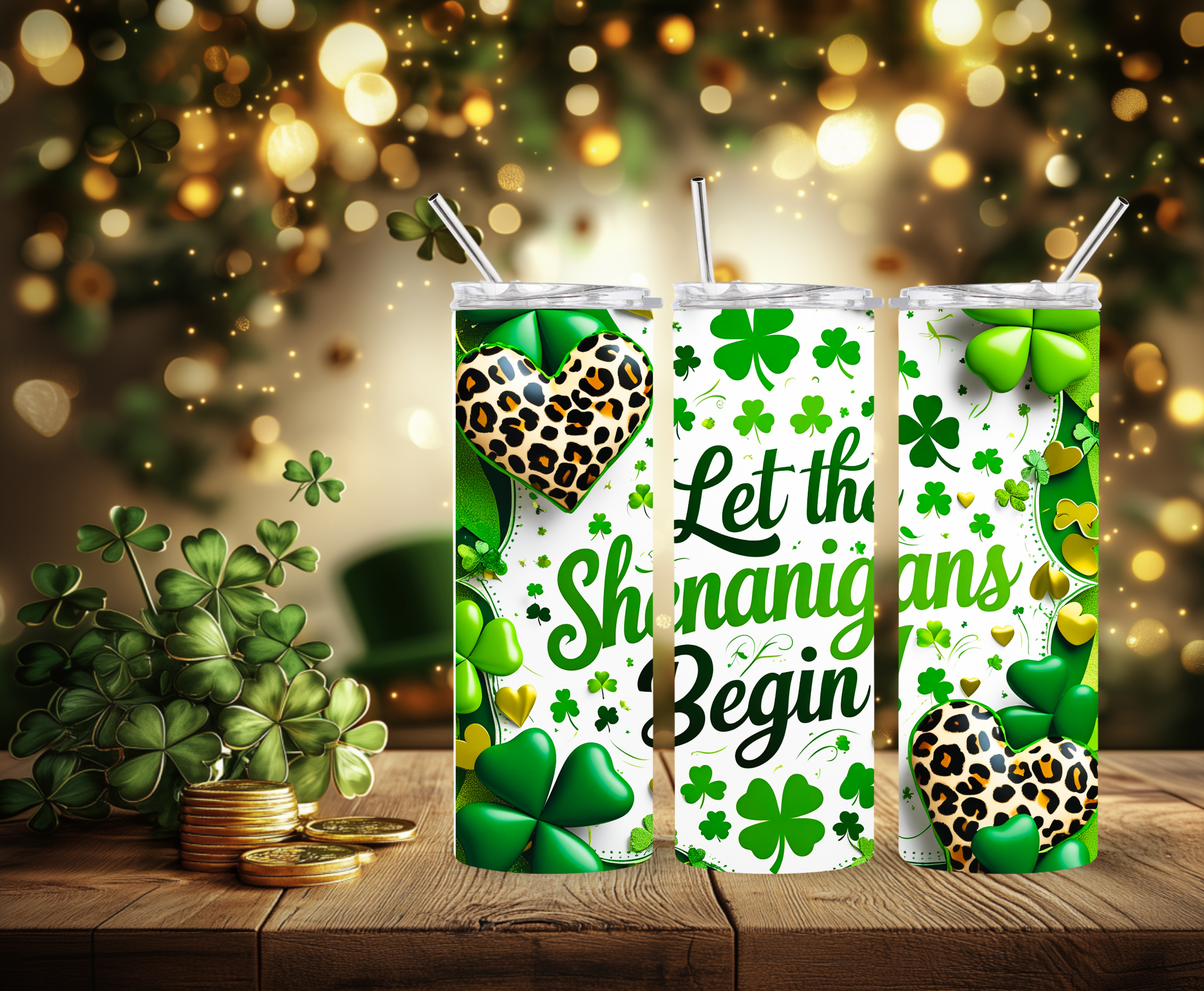 Let the Shenanigans Begin Shamrock Tumbler