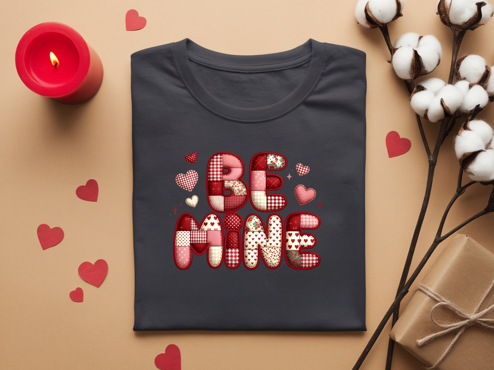 "Be Mine" Patchwork Quilt T-Shirt