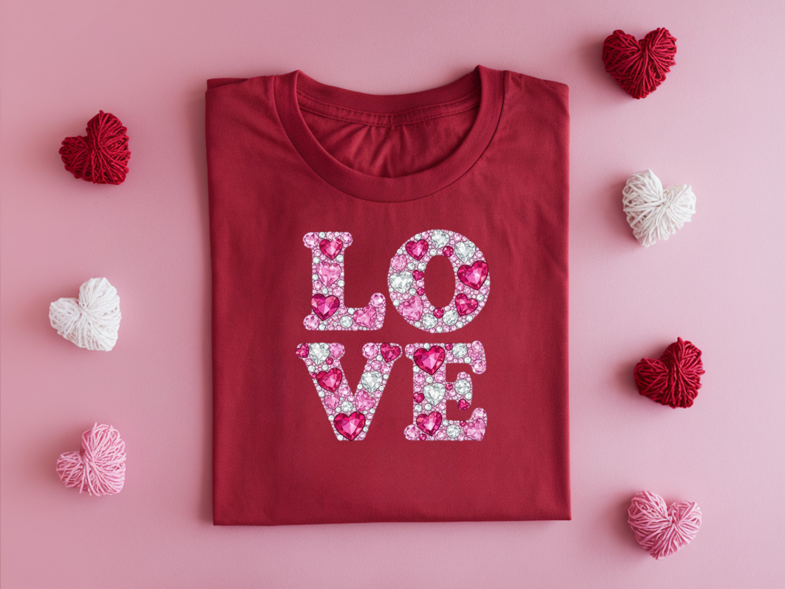 "Love" Rhinestone Effect T-Shirt
