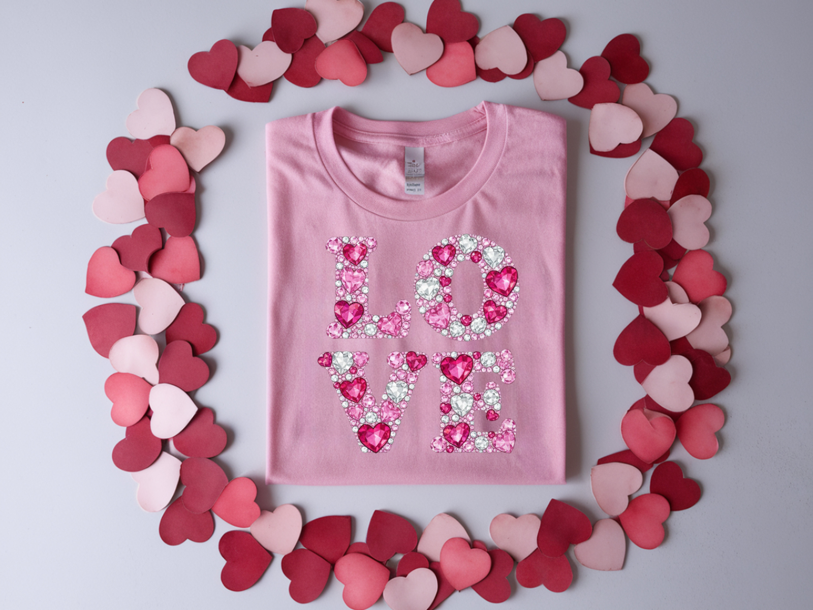 "Love" Rhinestone Effect T-Shirt