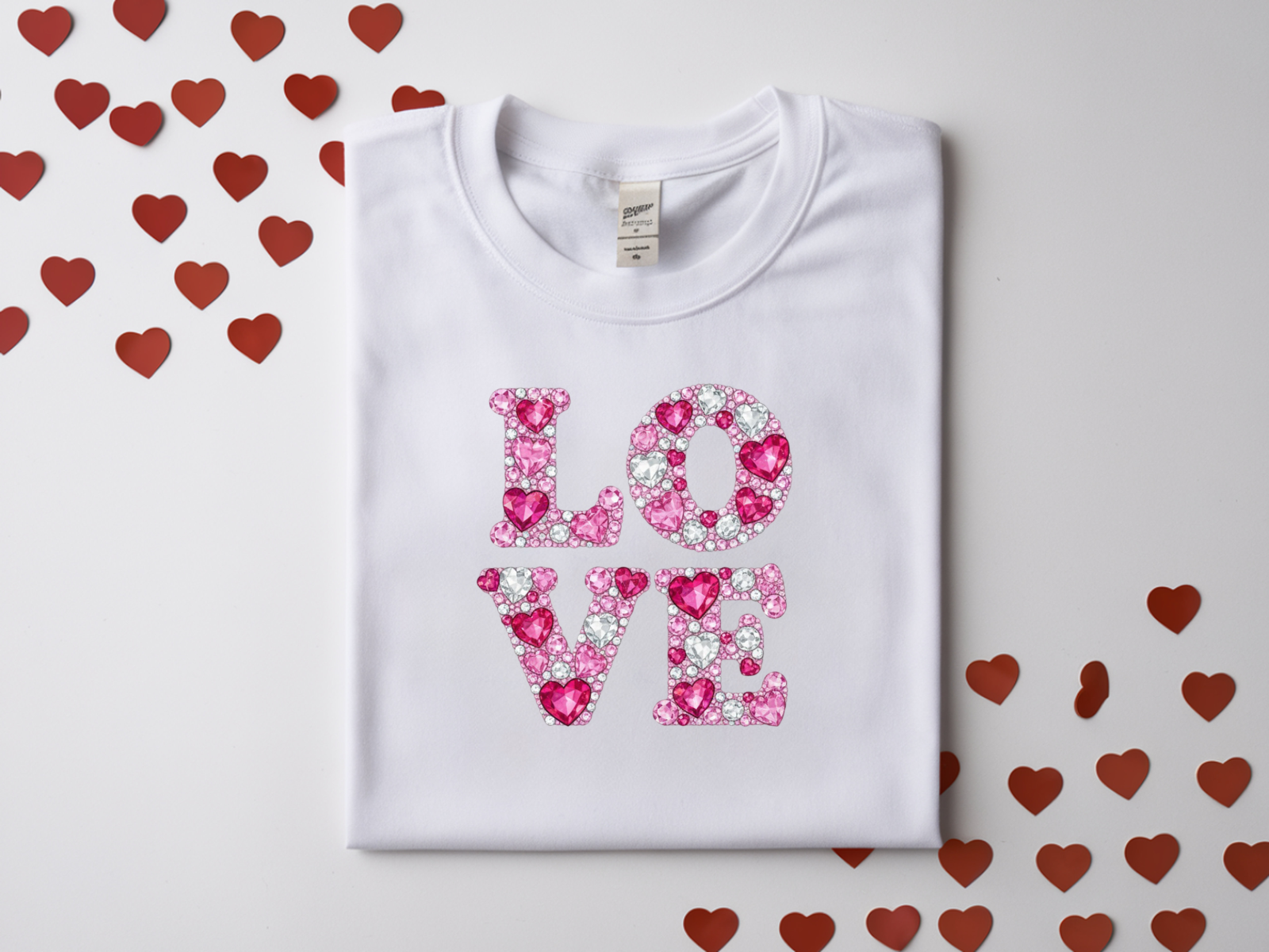 "Love" Rhinestone Effect T-Shirt