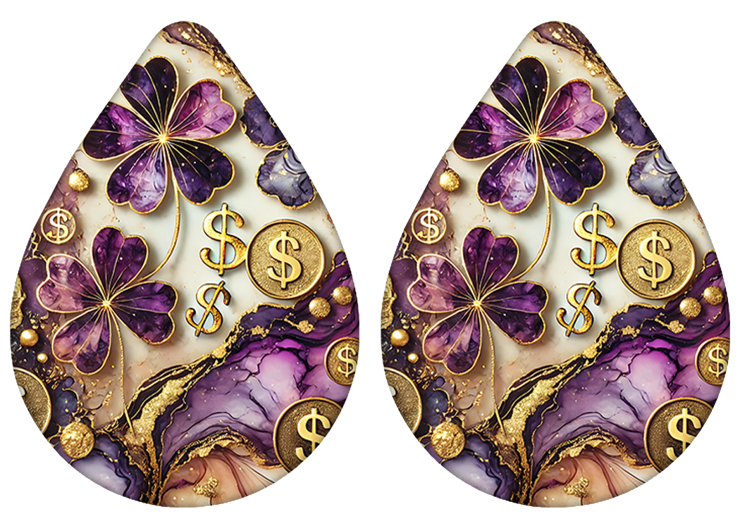 Shimmer Shamrock Teardrop Earrings