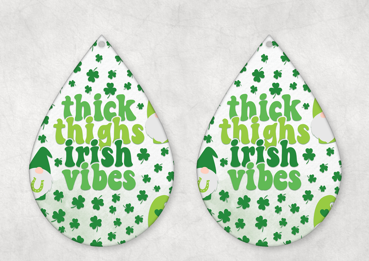 St Patrick's Day Themed Teardrop Earrings
