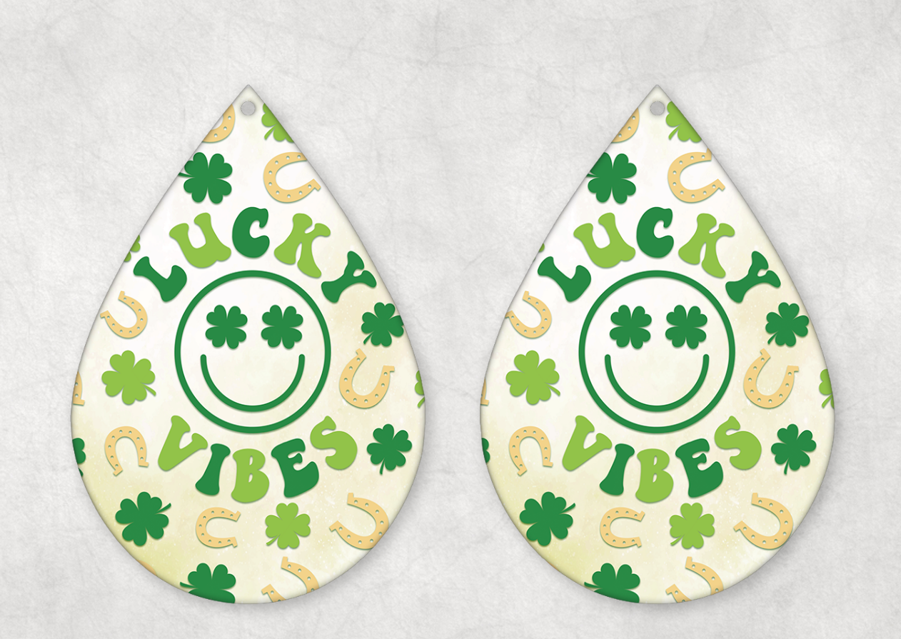 St Patrick's Day Themed Teardrop Earrings