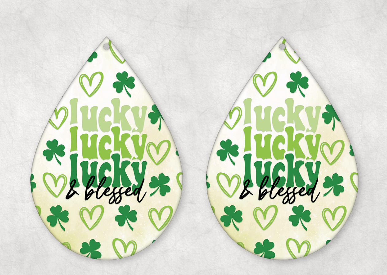 St Patrick's Day Themed Teardrop Earrings