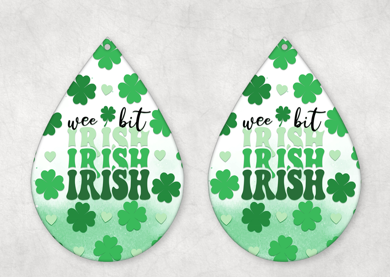 St Patrick's Day Themed Teardrop Earrings