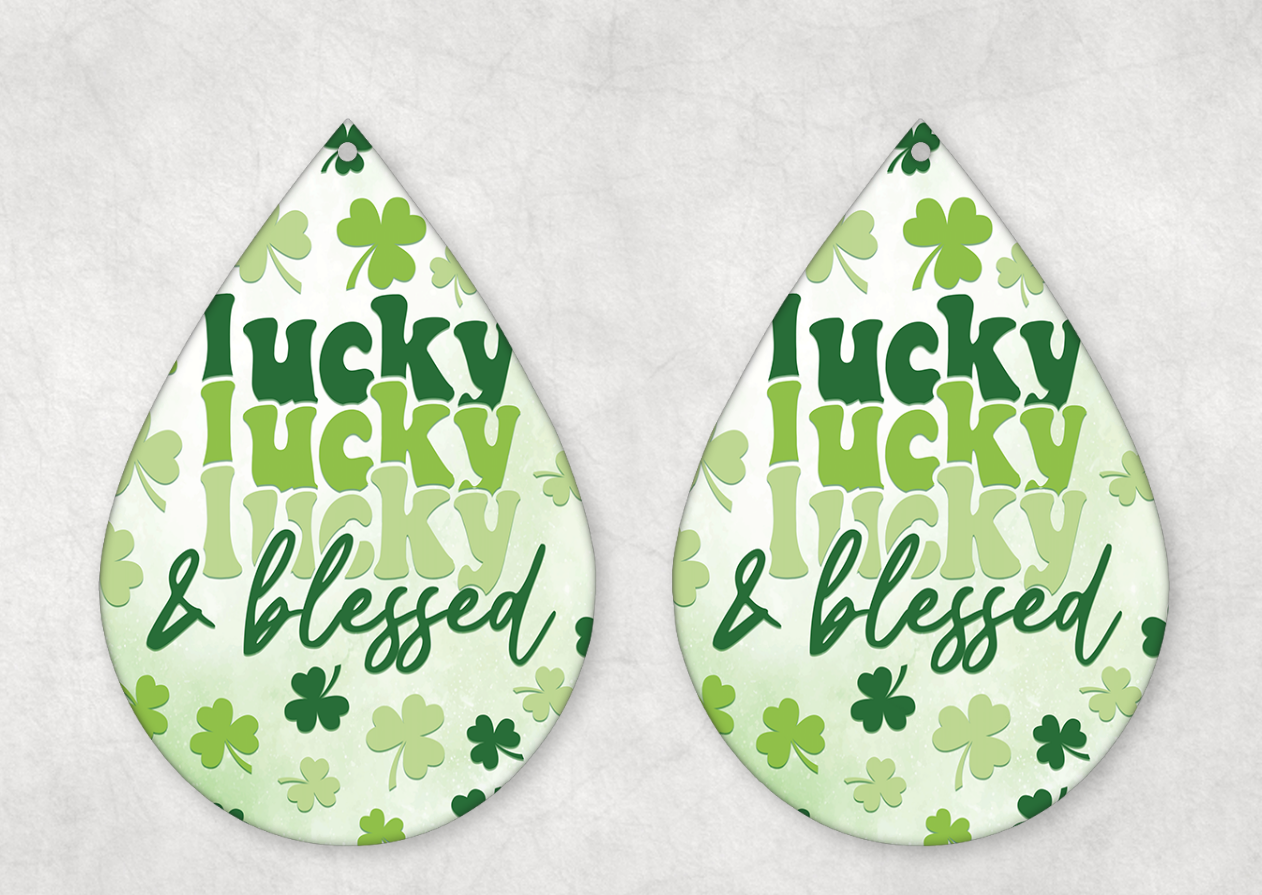 St Patrick's Day Themed Teardrop Earrings