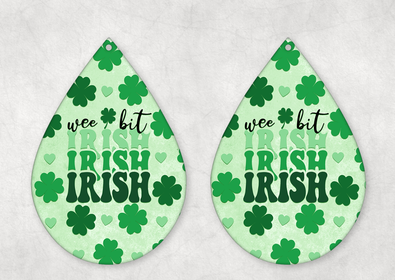 St Patrick's Day Themed Teardrop Earrings
