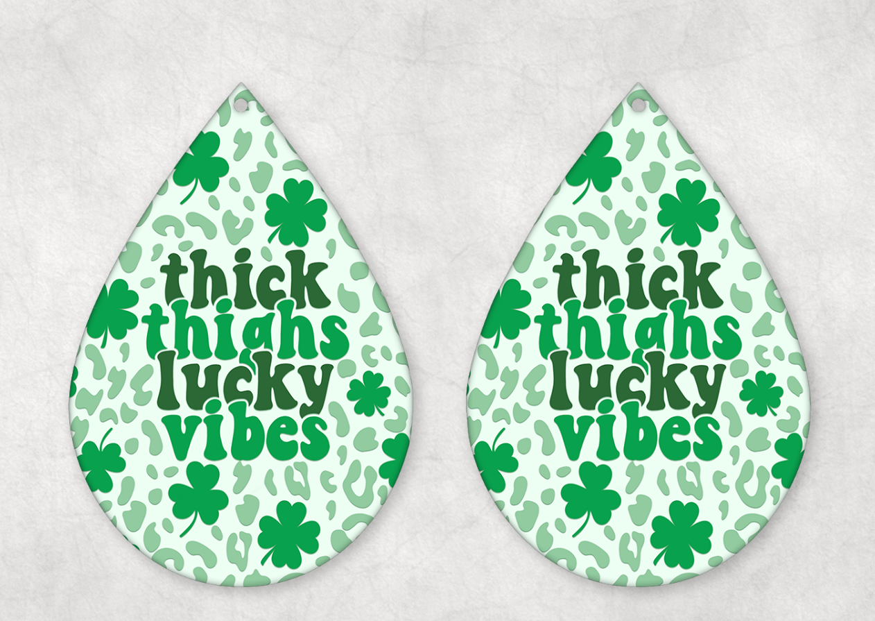 St Patrick's Day Themed Teardrop Earrings