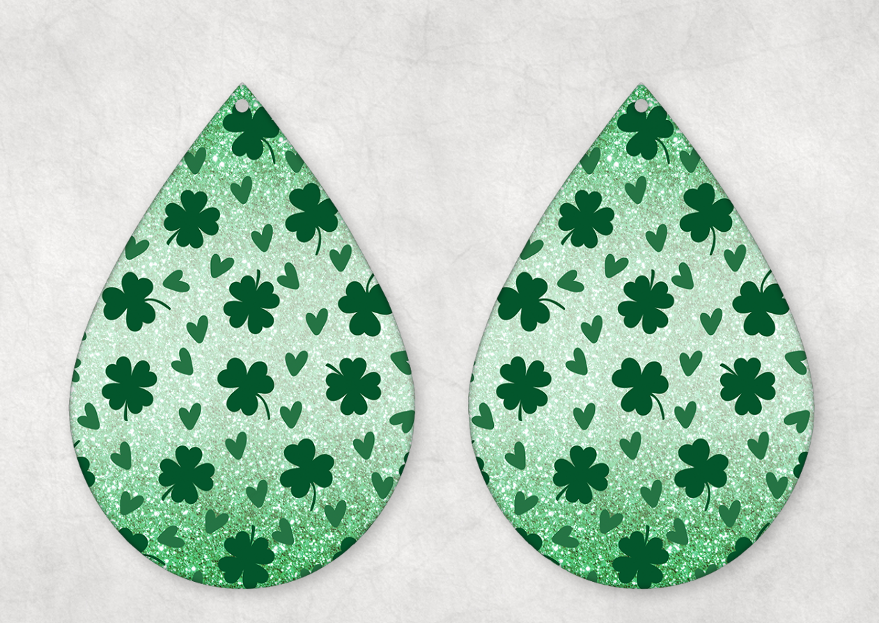 St Patrick's Day Themed Teardrop Earrings