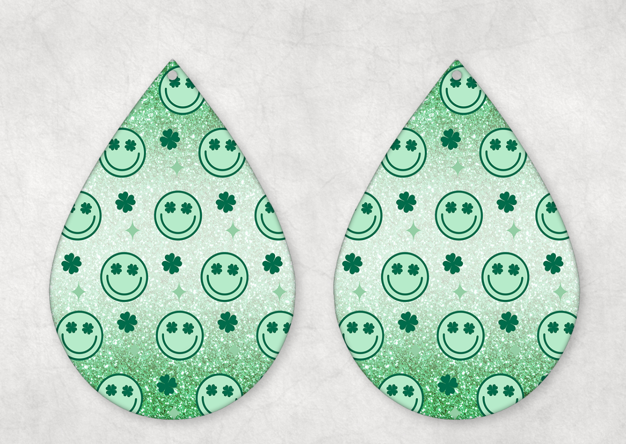 St Patrick's Day Themed Teardrop Earrings