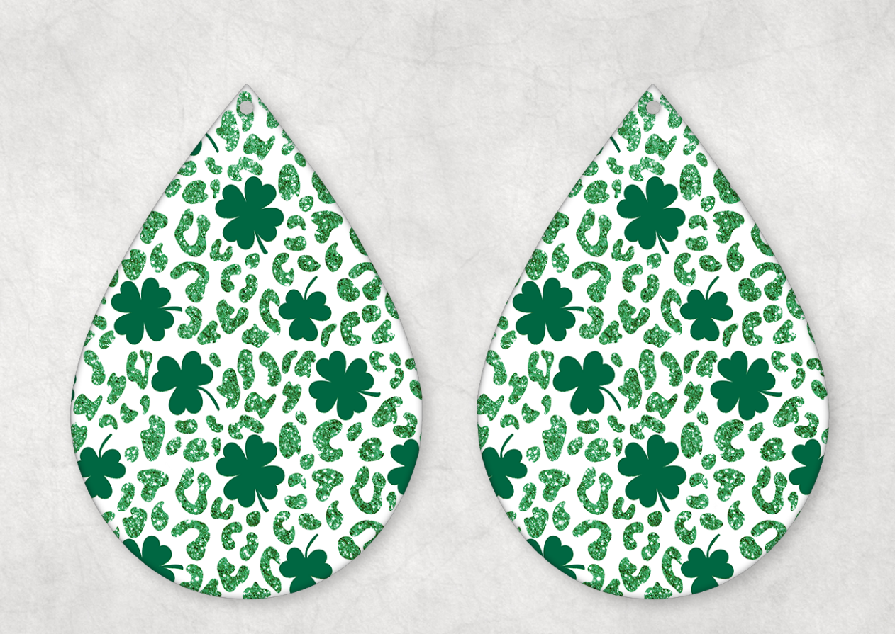 St Patrick's Day Themed Teardrop Earrings