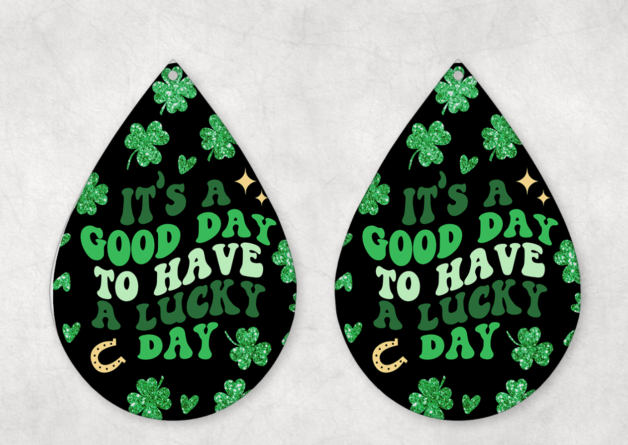 St Patrick's Day Themed Teardrop Earrings