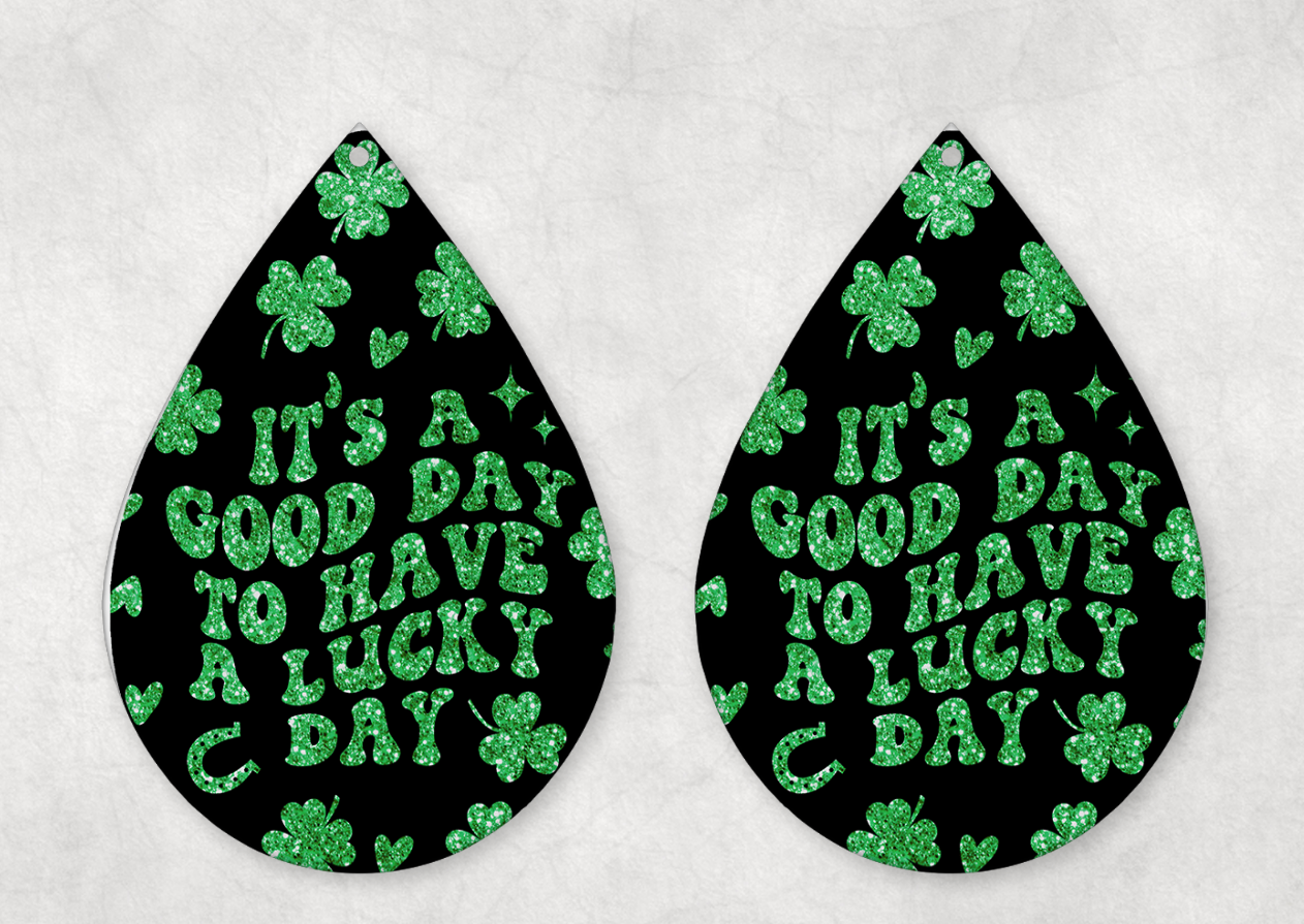 St Patrick's Day Themed Teardrop Earrings