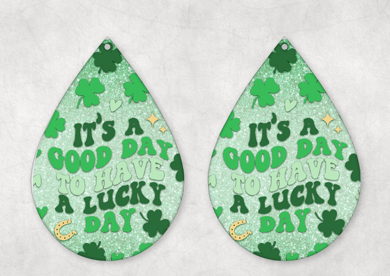 St Patrick's Day Themed Teardrop Earrings