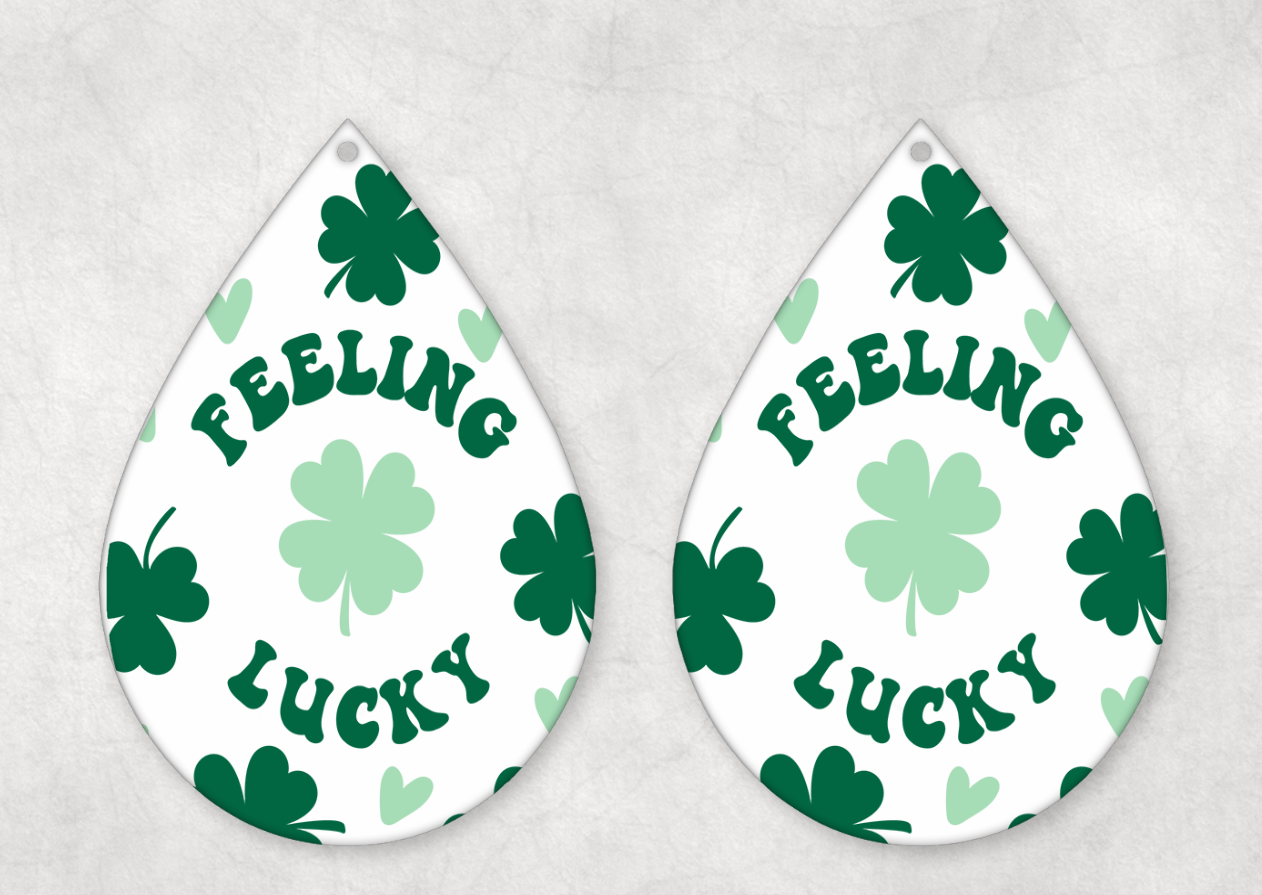 St Patrick's Day Themed Teardrop Earrings