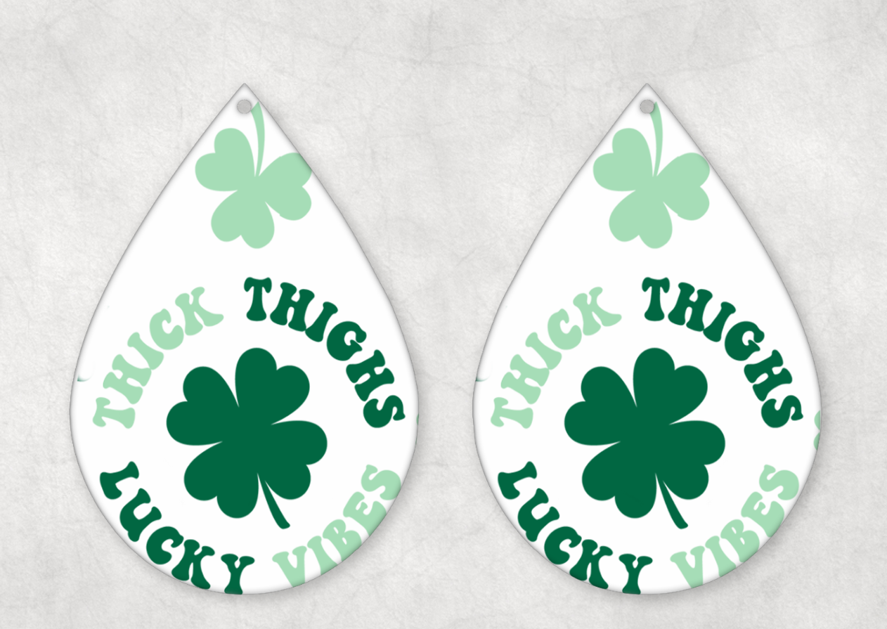 St Patrick's Day Themed Teardrop Earrings