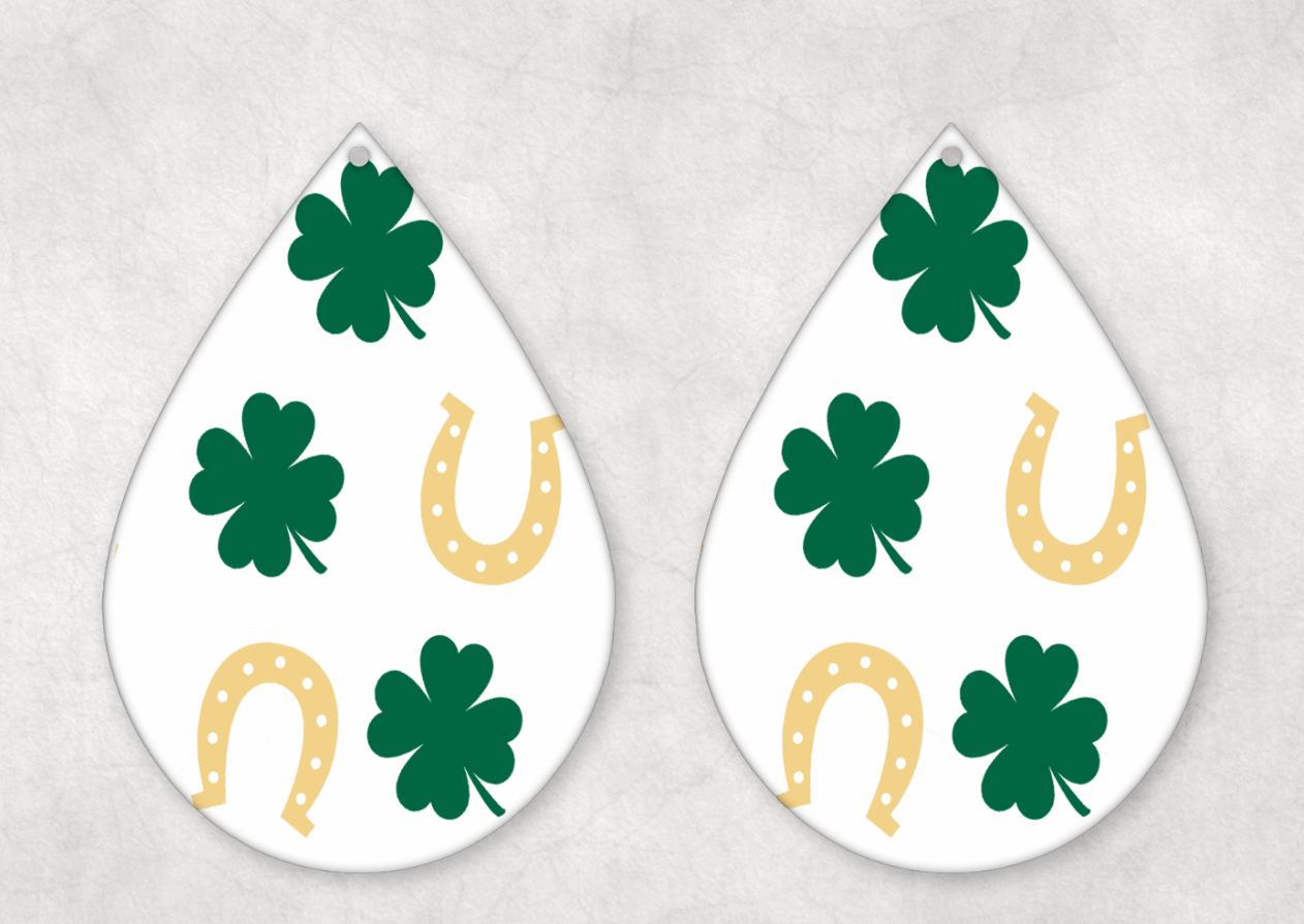 St Patrick's Day Themed Teardrop Earrings