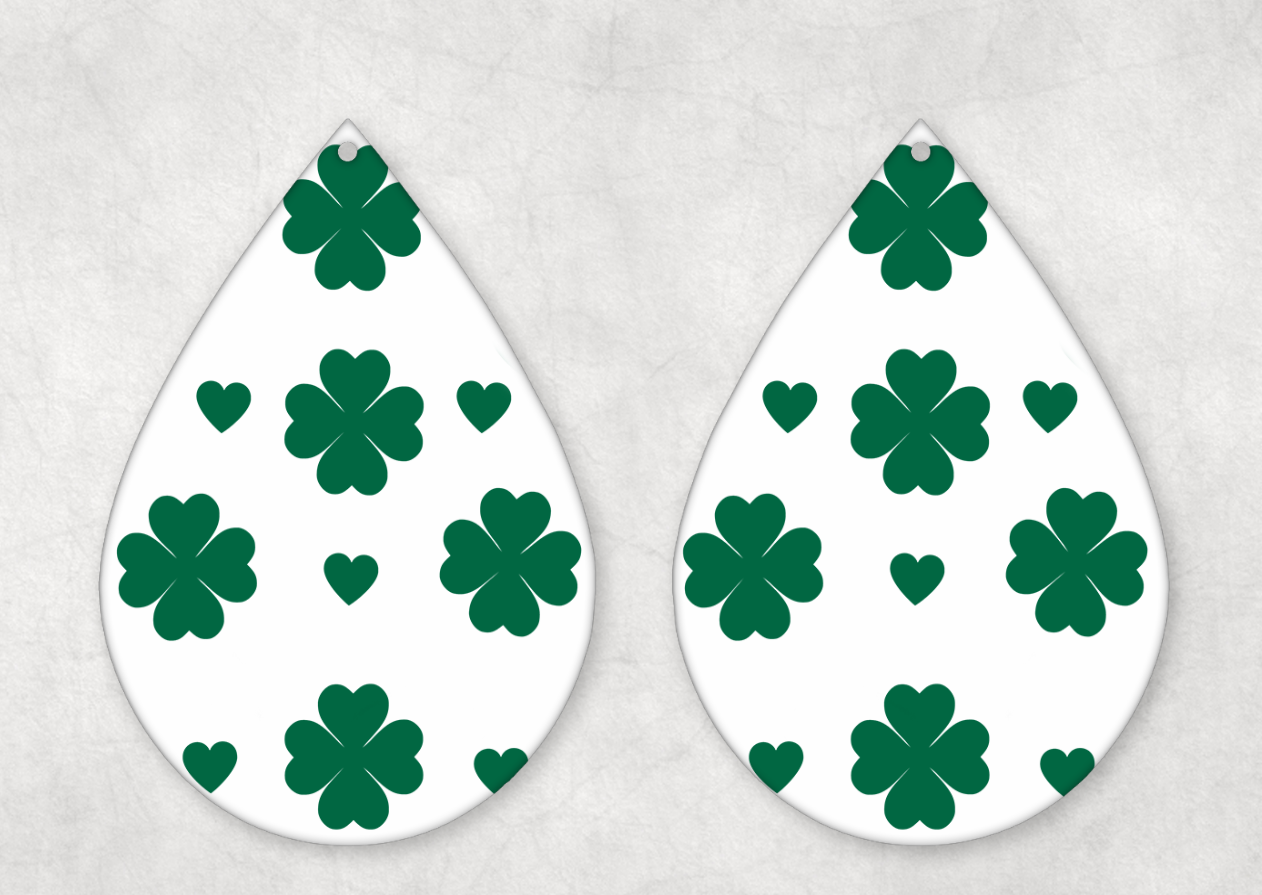 St Patrick's Day Themed Teardrop Earrings