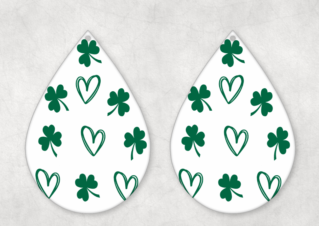 St Patrick's Day Themed Teardrop Earrings