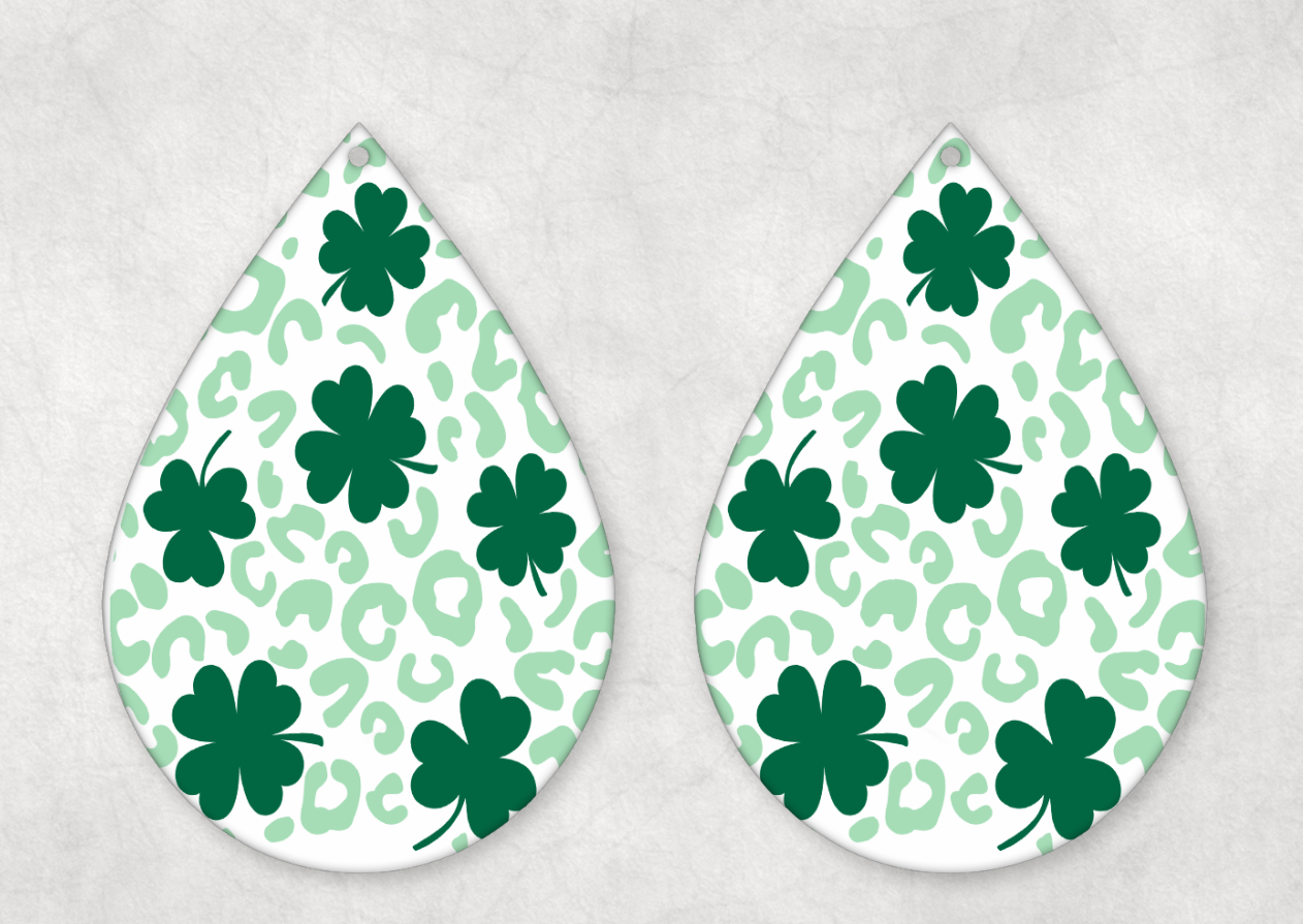 St Patrick's Day Themed Teardrop Earrings