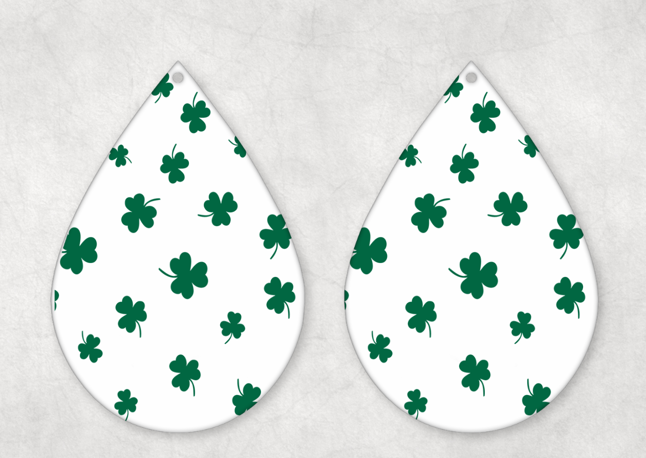 St Patrick's Day Themed Teardrop Earrings
