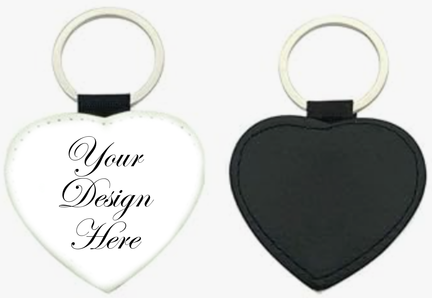 Faux Leather Keychain - Single Sided
