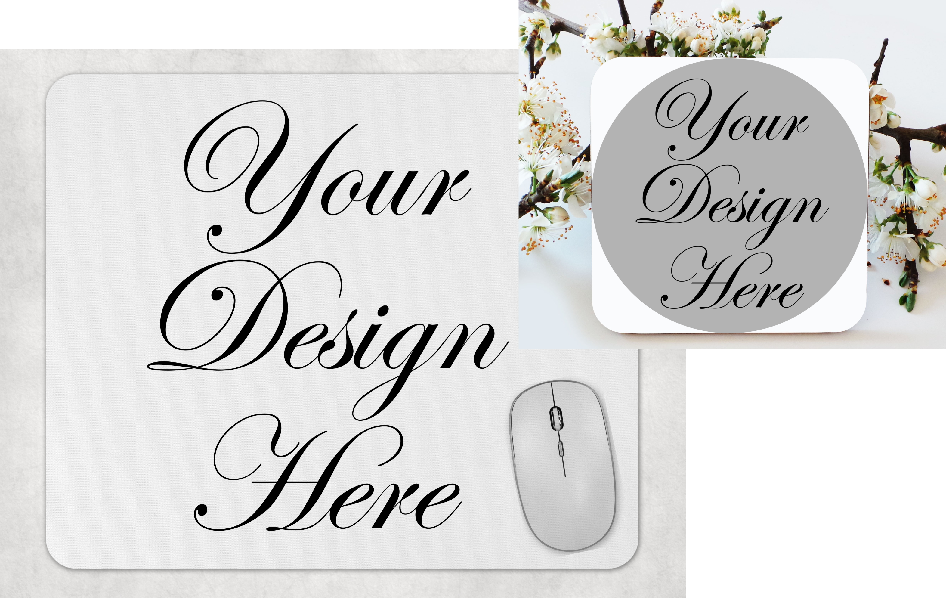 Mouse Pad and Coaster Desk Set