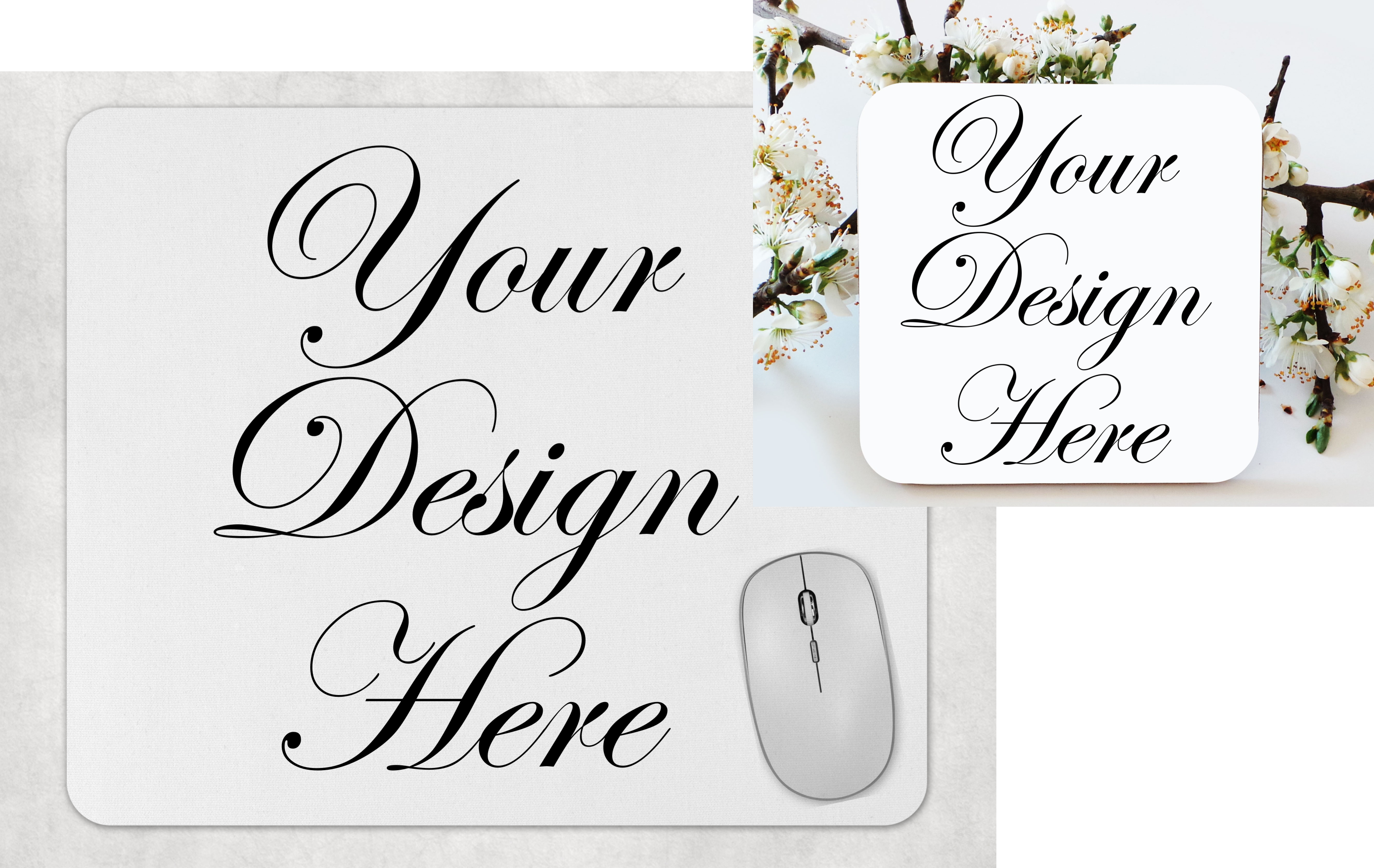 Mouse Pad and Coaster Desk Set