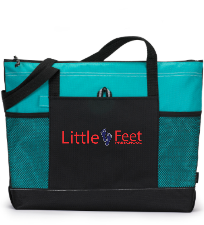 Zip Tote with Side Pockets
