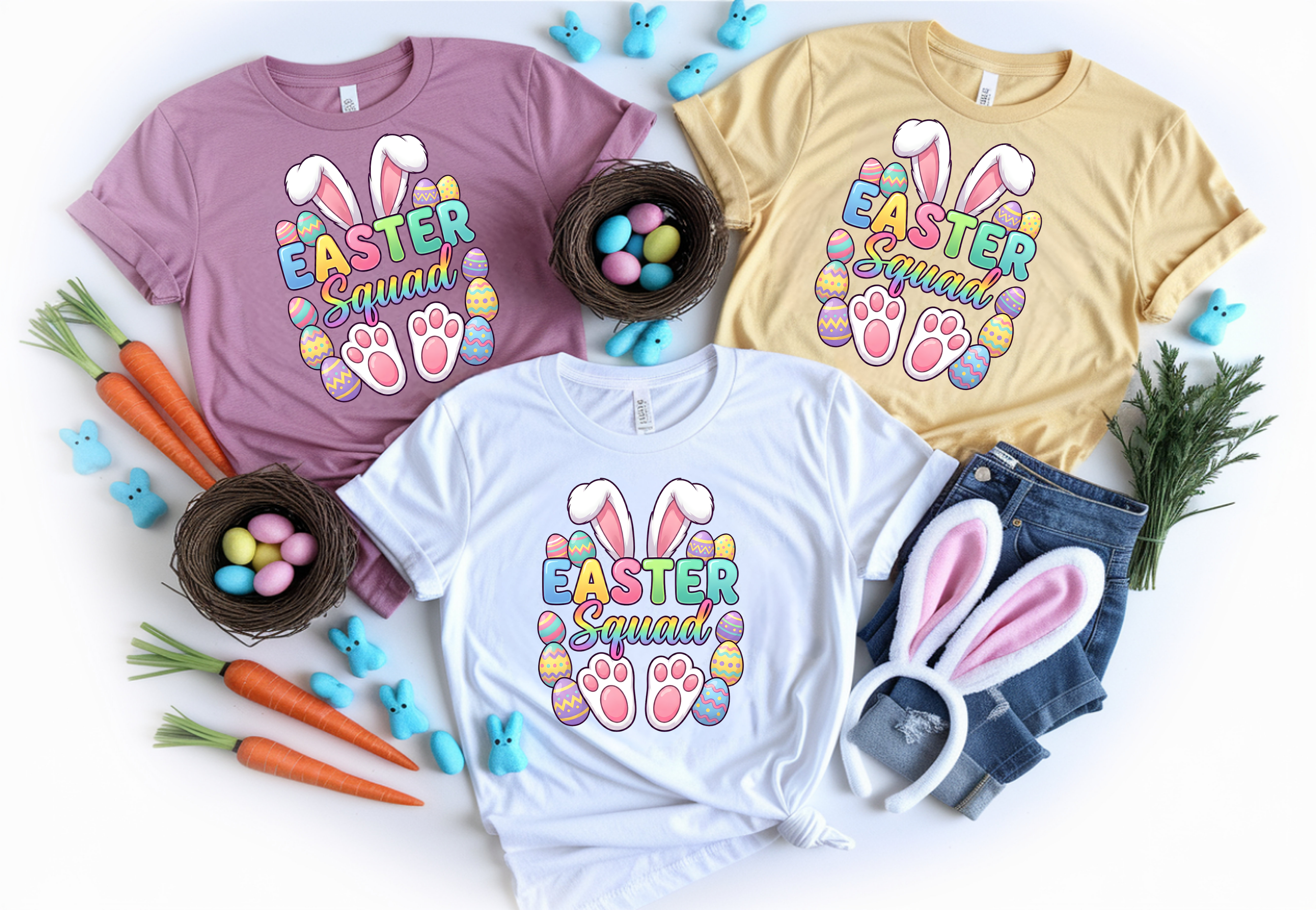 Easter Squad Bunny Graphic T-Shirt