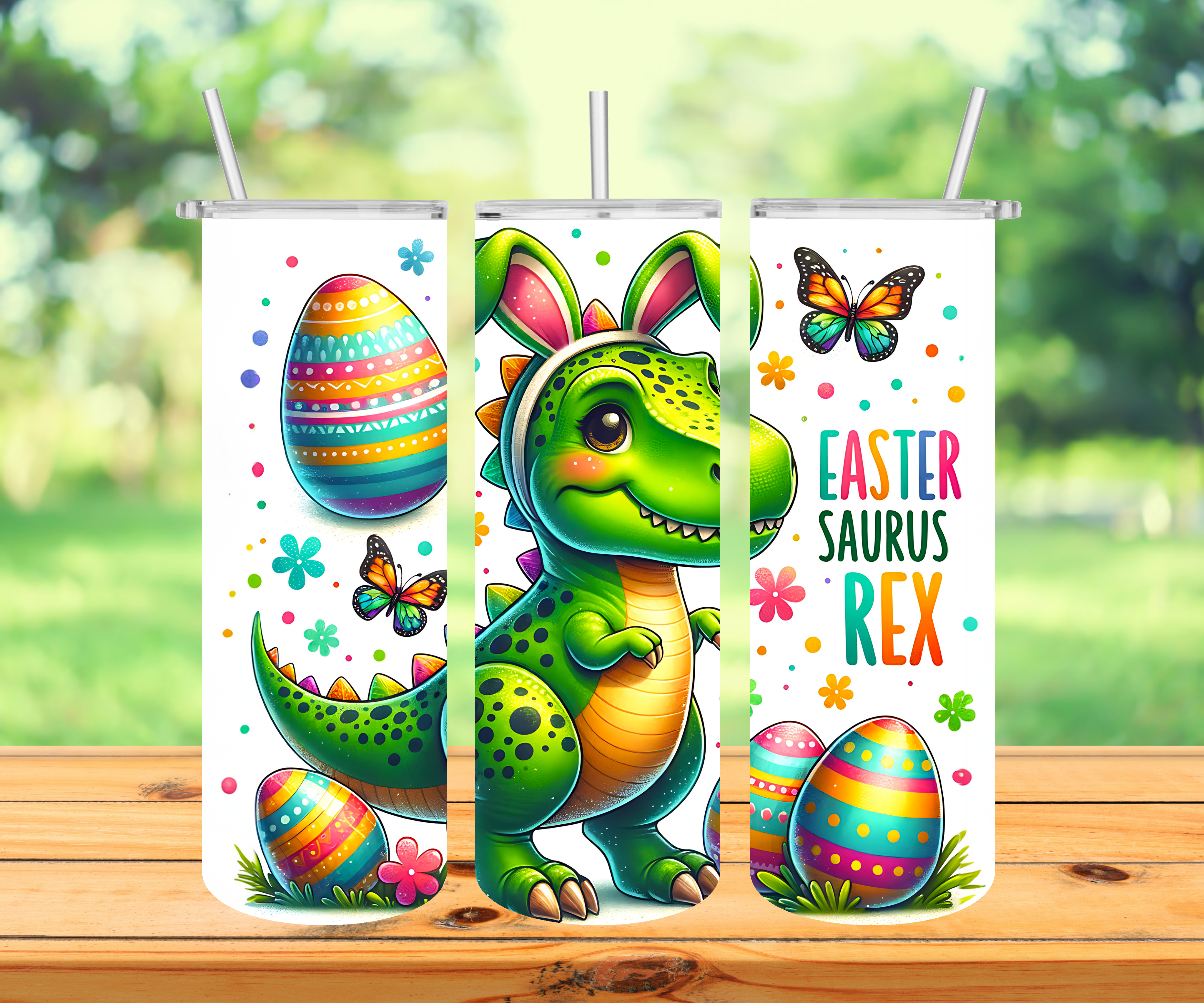 Springtime Dino Easter Tumbler