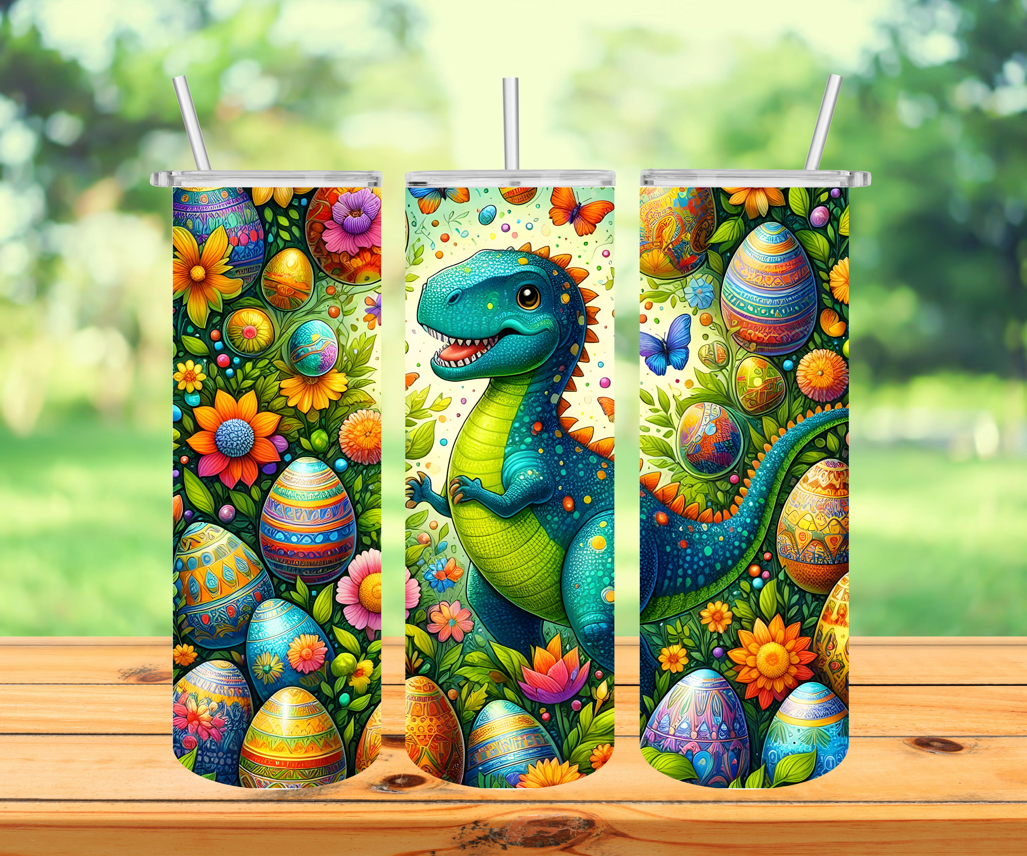 Springtime Dino Easter Tumbler