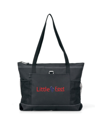 Zip Tote with Side Pockets