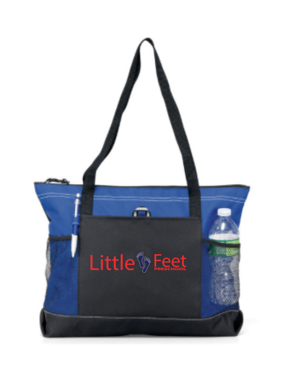 Zip Tote with Side Pockets