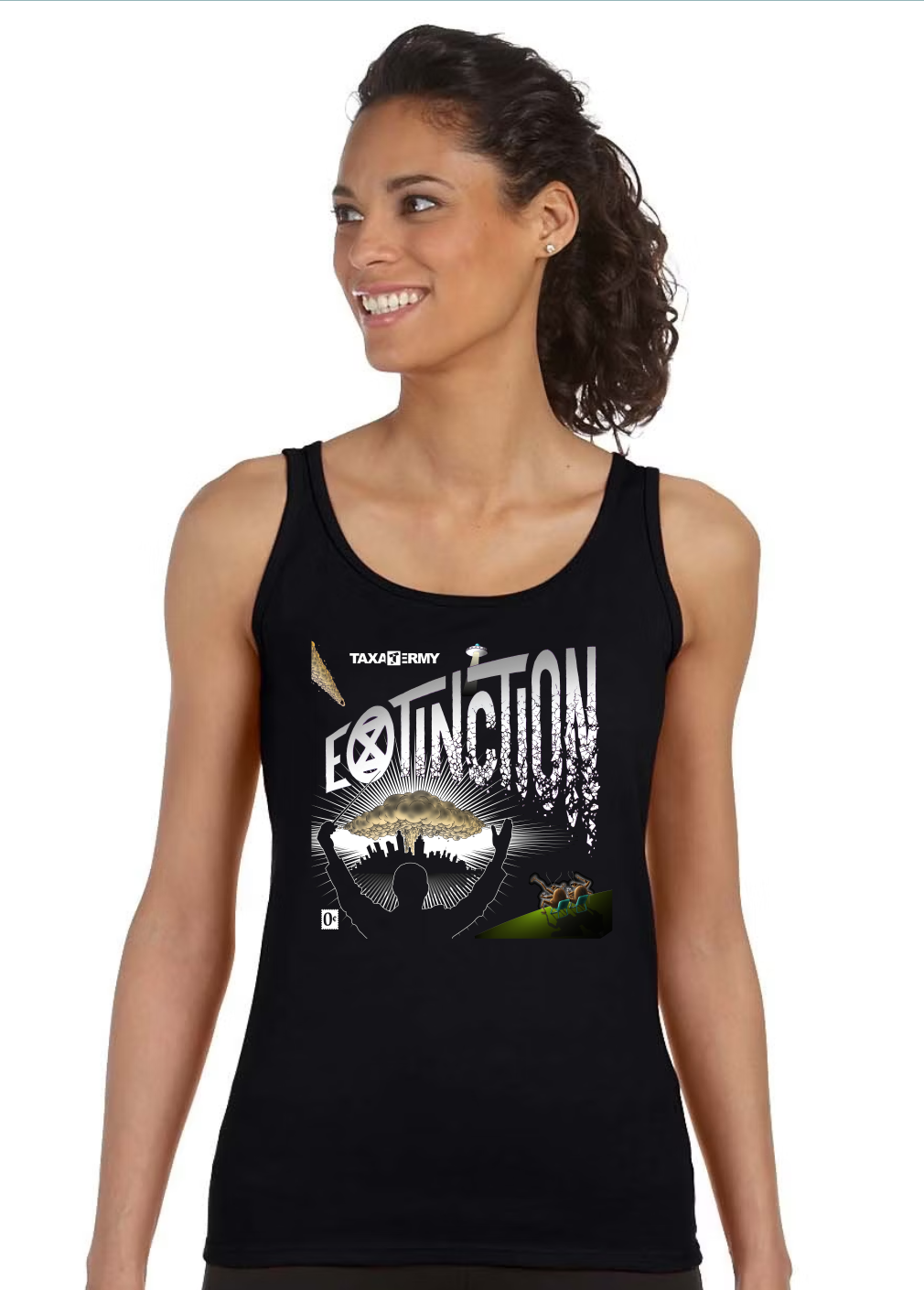 Extinction Ladies Fitted Tank Top