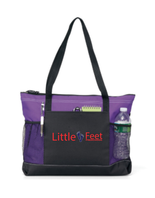 Zip Tote with Side Pockets