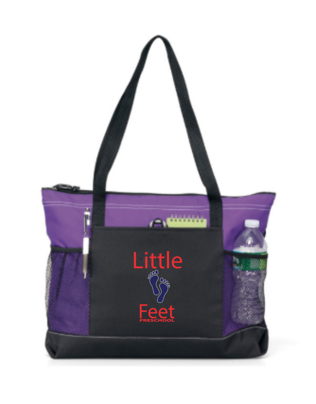 Zip Tote with Side Pockets