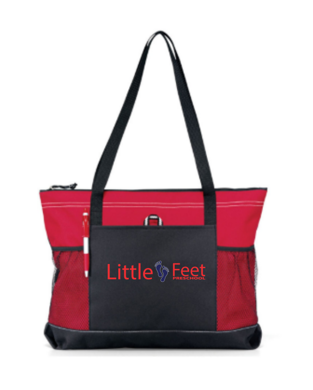 Zip Tote with Side Pockets
