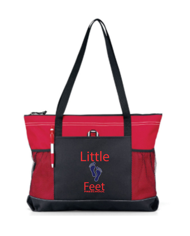 Zip Tote with Side Pockets